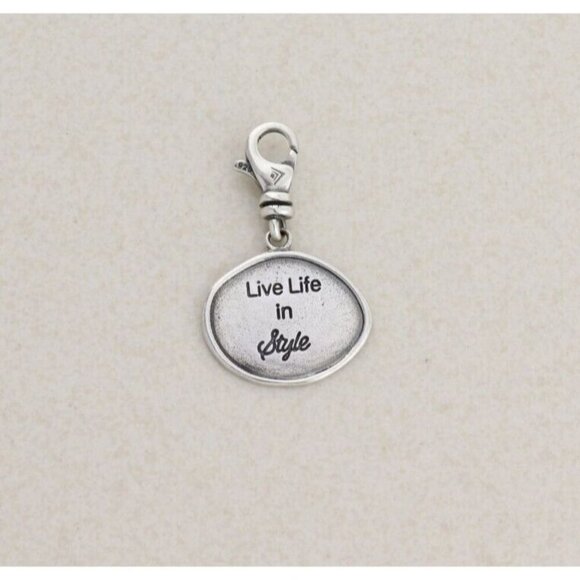 Sterling Silver Live Life in Style Charm Silpada - Picture 1 of 4